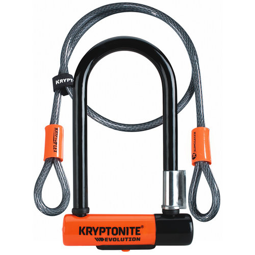 KRYPTONITE KRYPTONITE Cadenas Evolution Mini 7 W/4' Flex Cable KRYPTONITE KRYPTONITE Cadenas Evolution Mini 7 W/4' Flex Cable